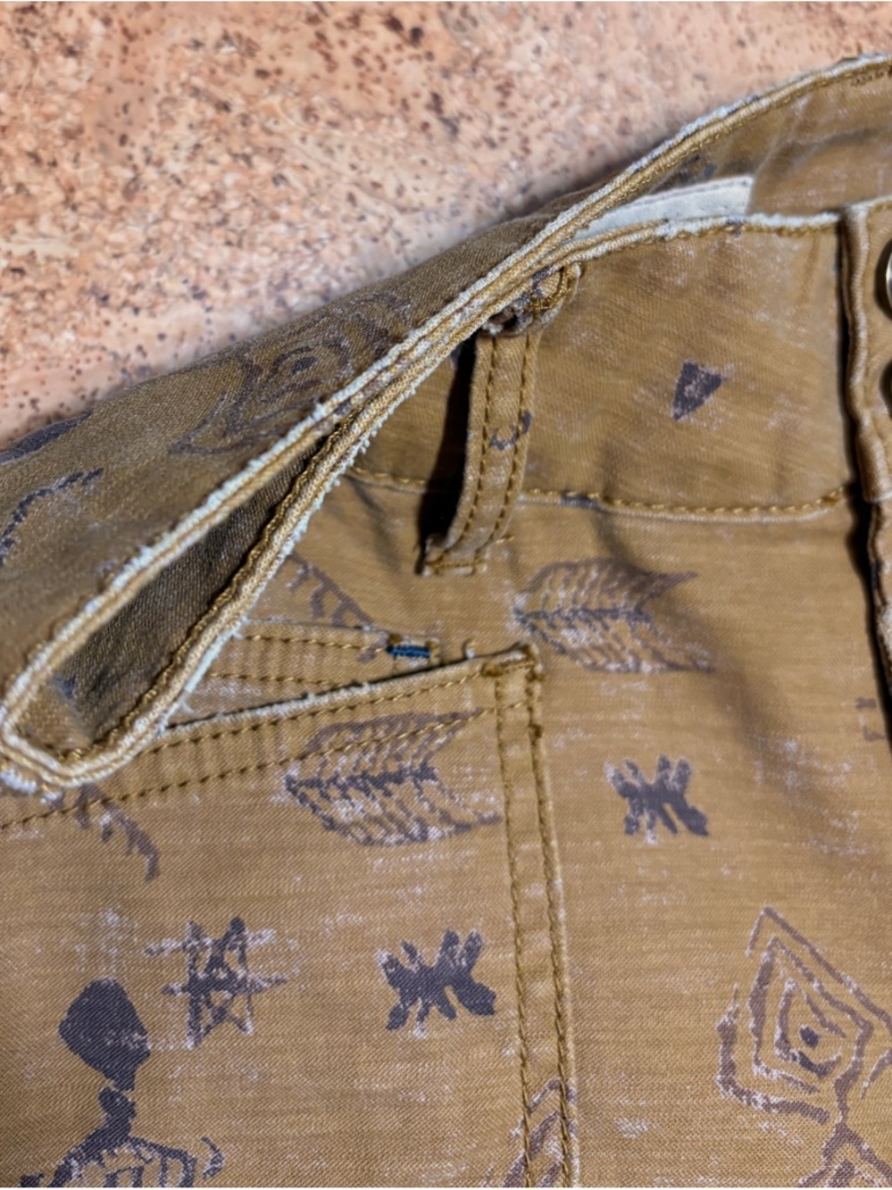 Pilcro The Wanderer Utility Trouser In Ochre Print Sz 26 - Picture 16 of 16